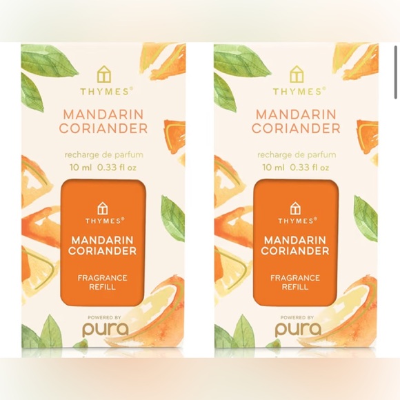 Thymes Mandarin Coriander Pura Smart Home Plug-in Diffuser Refills - Pack of 2 - Picture 1 of 12